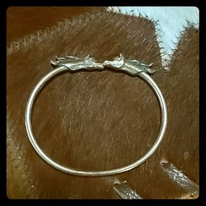 Kabana Sterling Silver Horse Head Bracelet Cowgirl